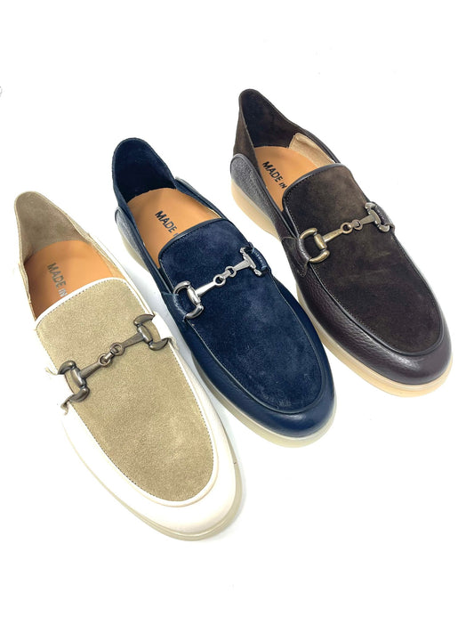 Mocassino Pantofola con Morsetto – Vera Pelle, Made in Italy