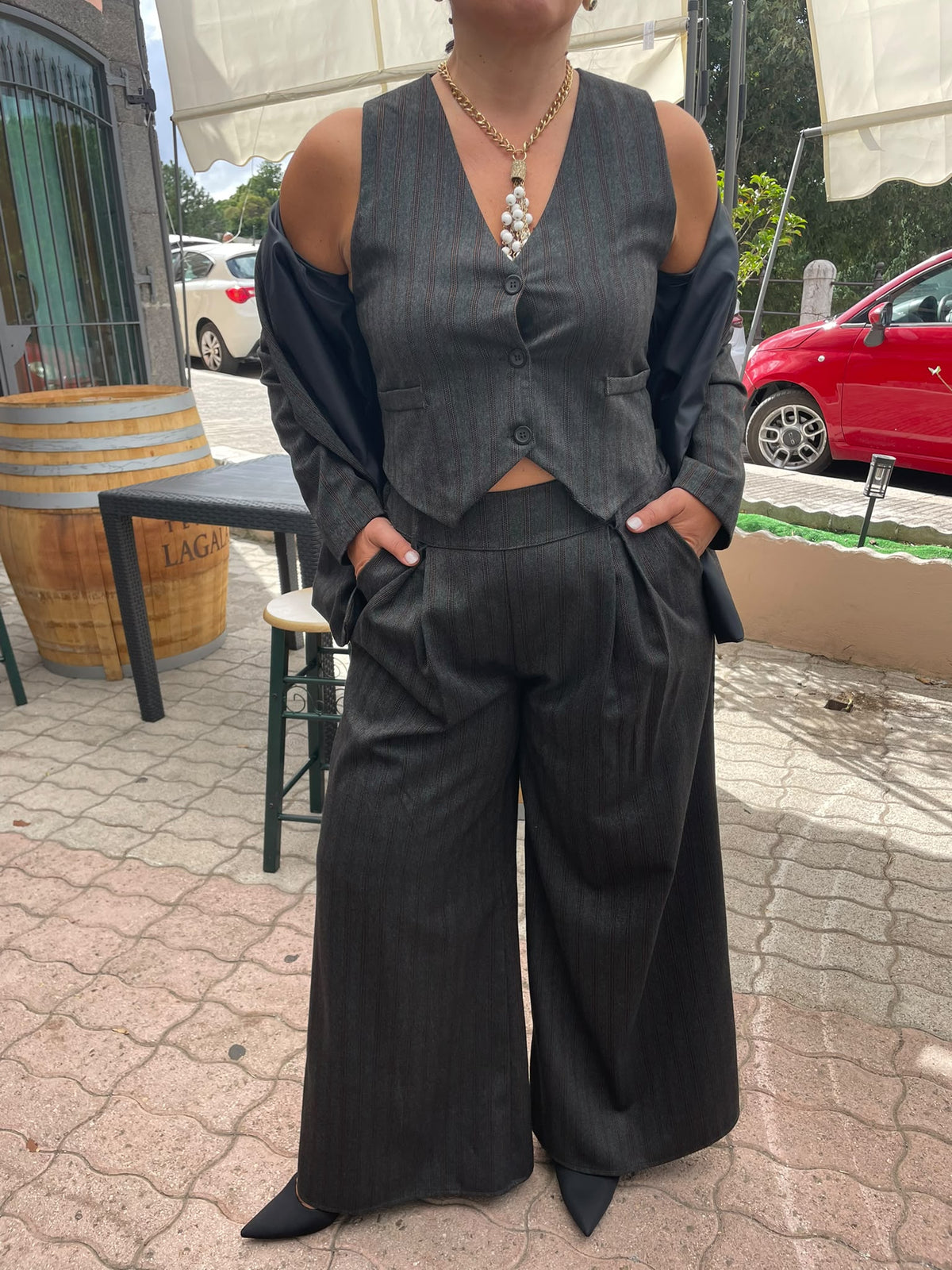 Pantalone Donna Gessato