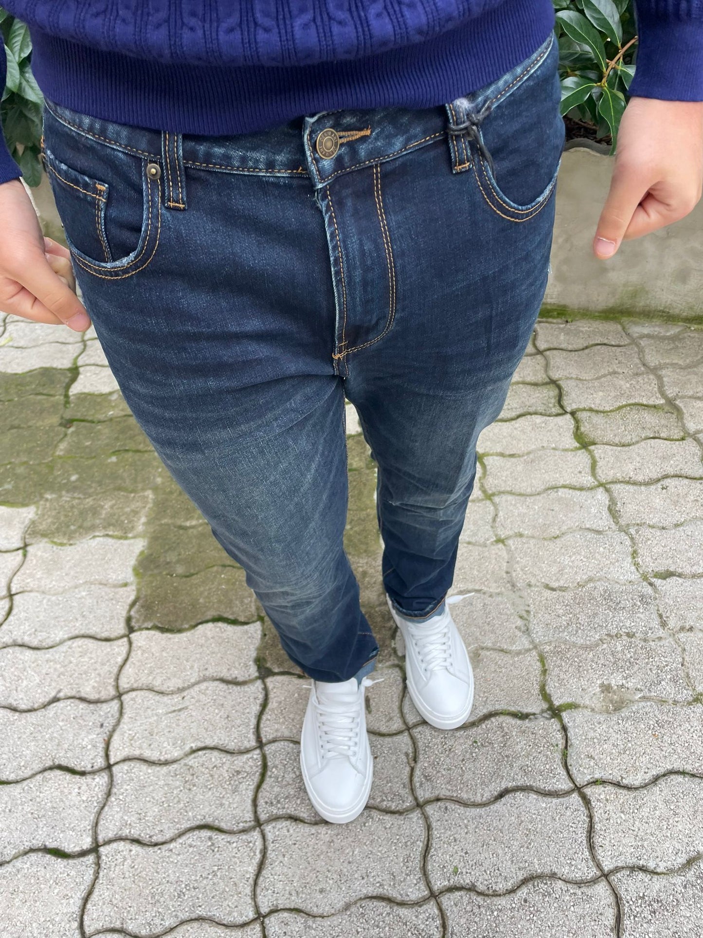 jeans regular fit blu denim