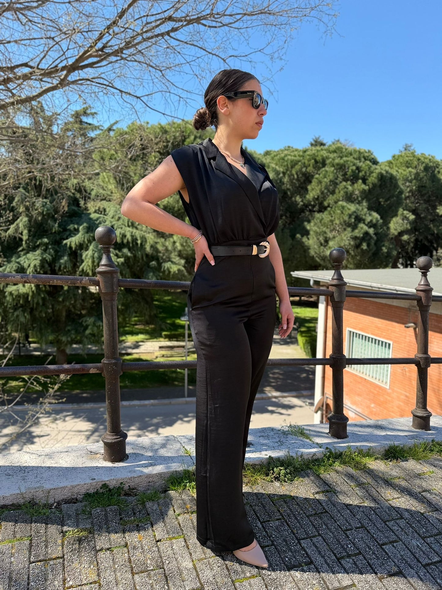 Tuta Donna in Raso con Cintura