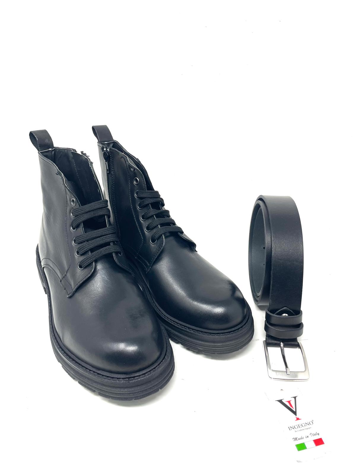 Anfibio Uomo in Vera Pelle Made in Italy – Zip e Fondo Alto Leggero