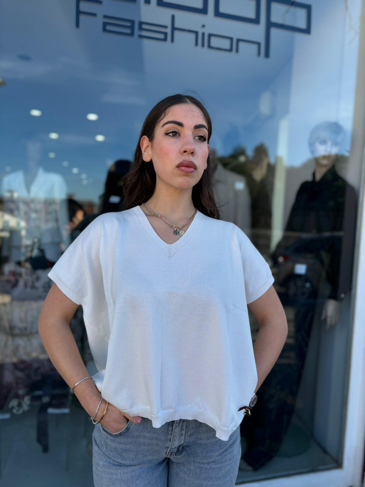 Gilet in Filo Vestibilità Over – Donna