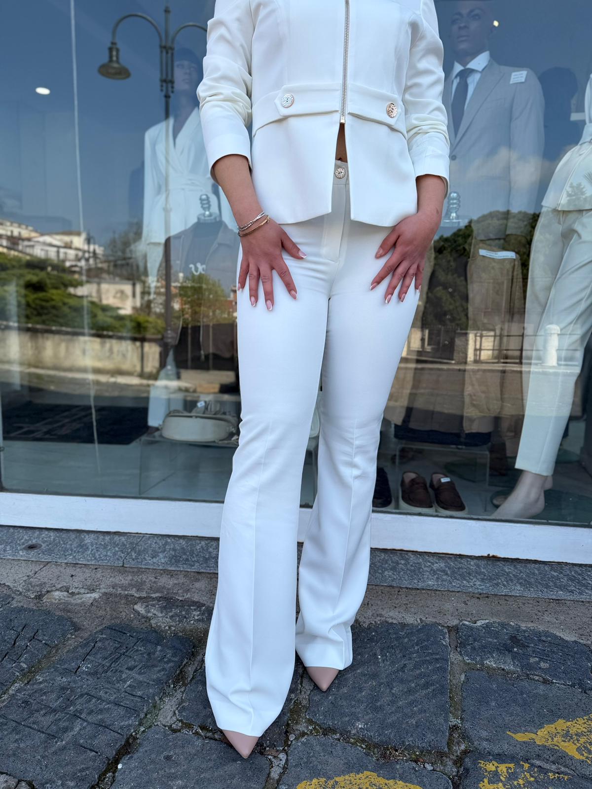 Completo Donna Giacca Zip e Pantalone Ampio