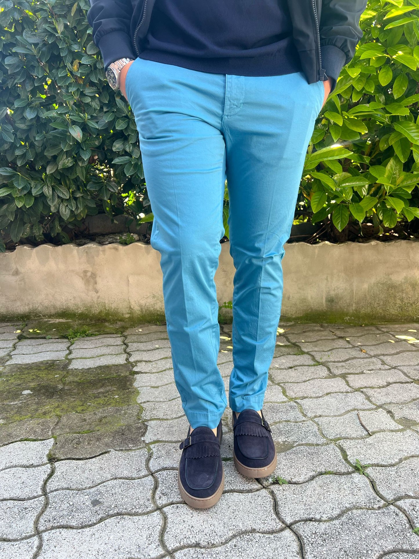 Pantalone Uomo Chinos Capri – Elasticizzato e Made in Italy