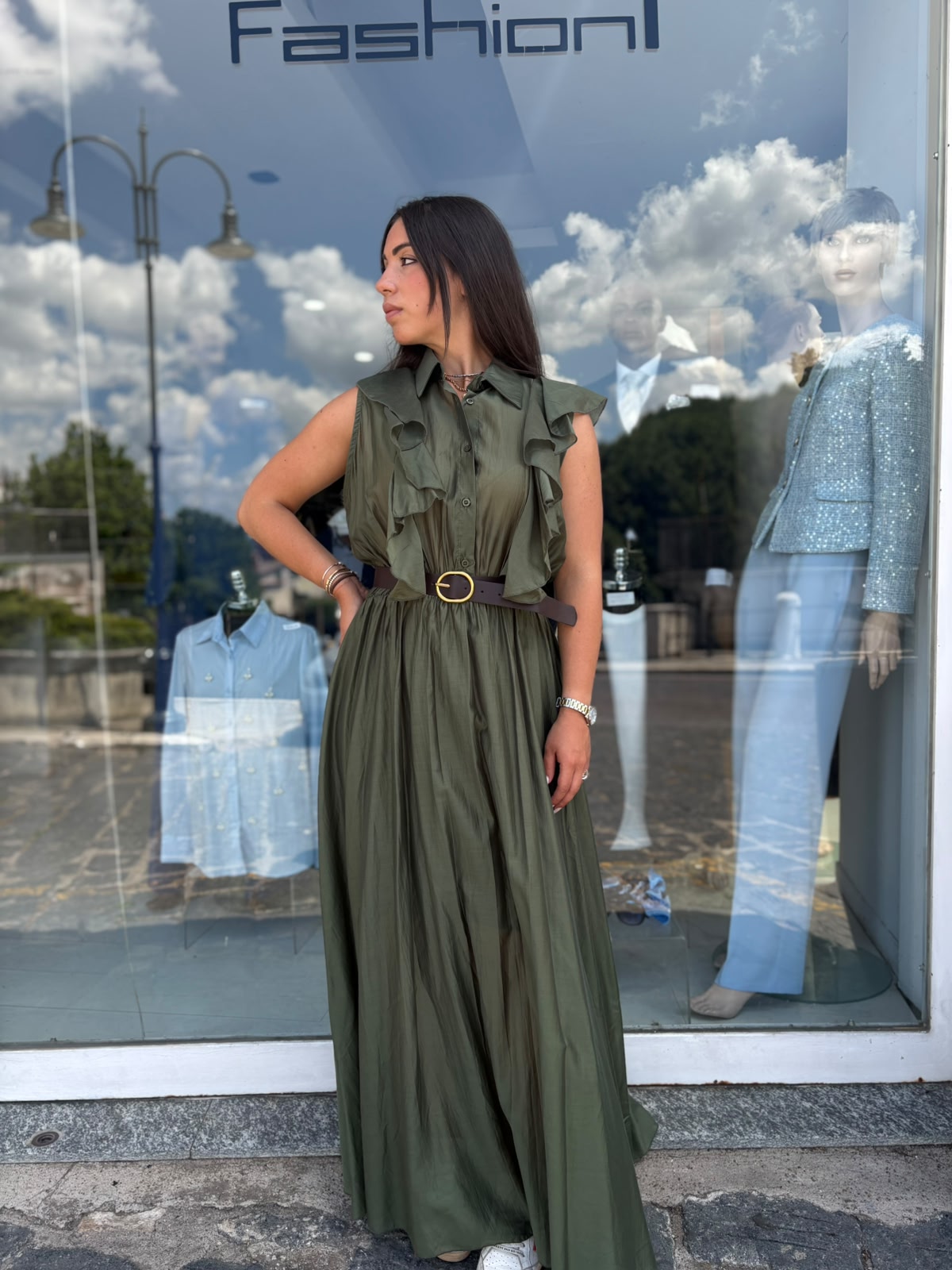 Abito Lungo in Mussola con Rouge – Donna
