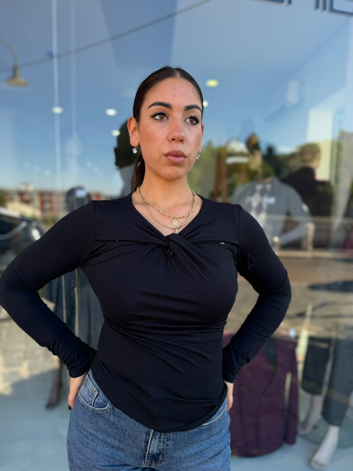 MAGLIA DONNA CON INCROCIO