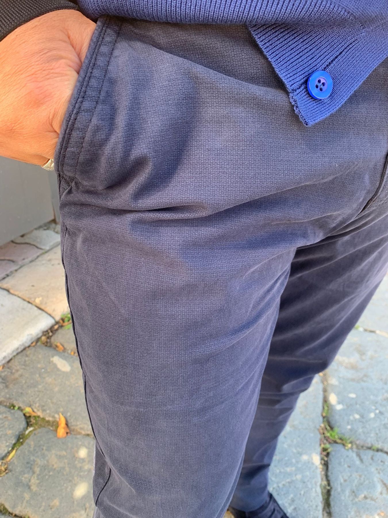 pantalone micro fantasia taglie confort over