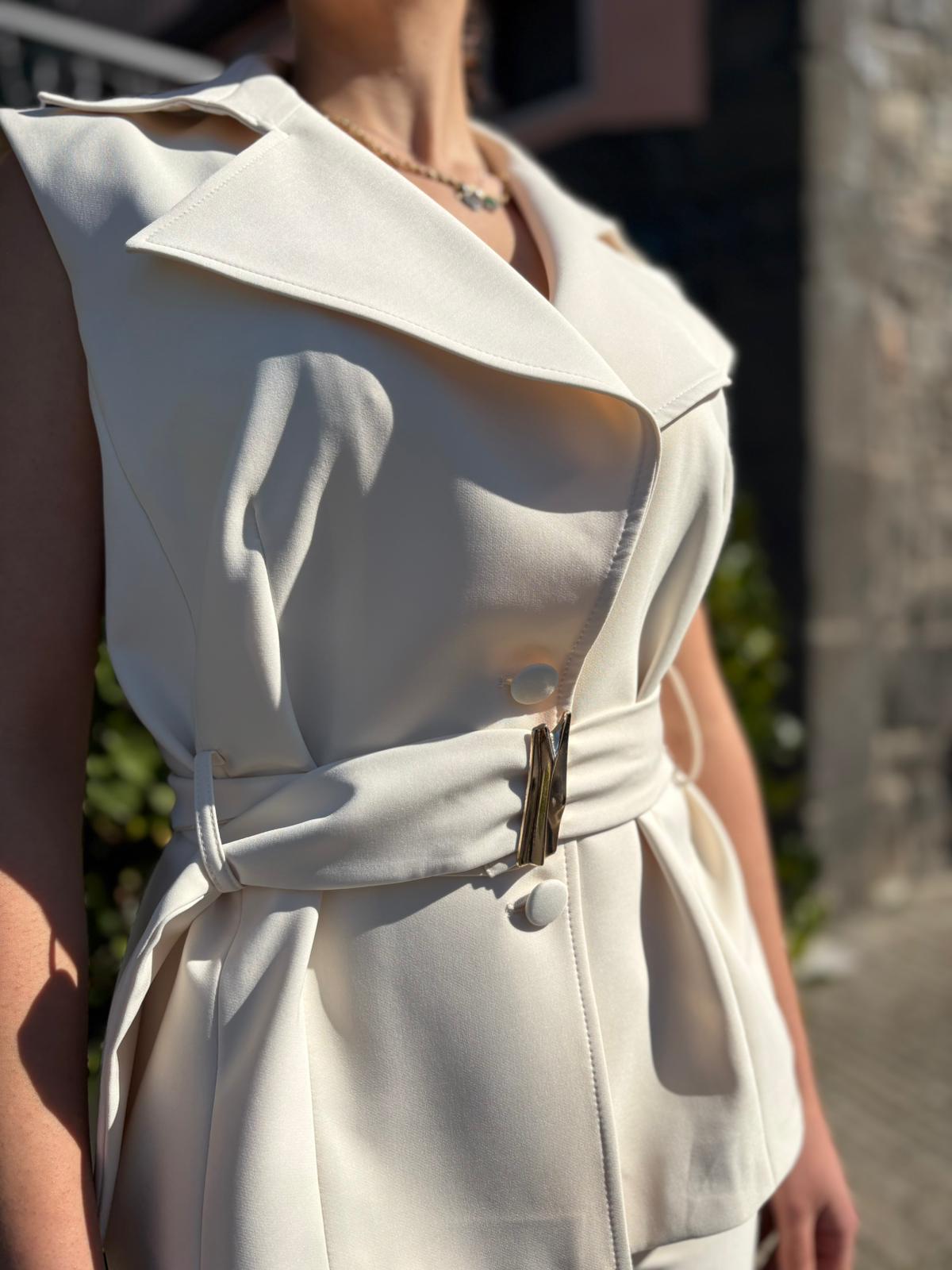 Giacca Gilet con Cintura – Donna