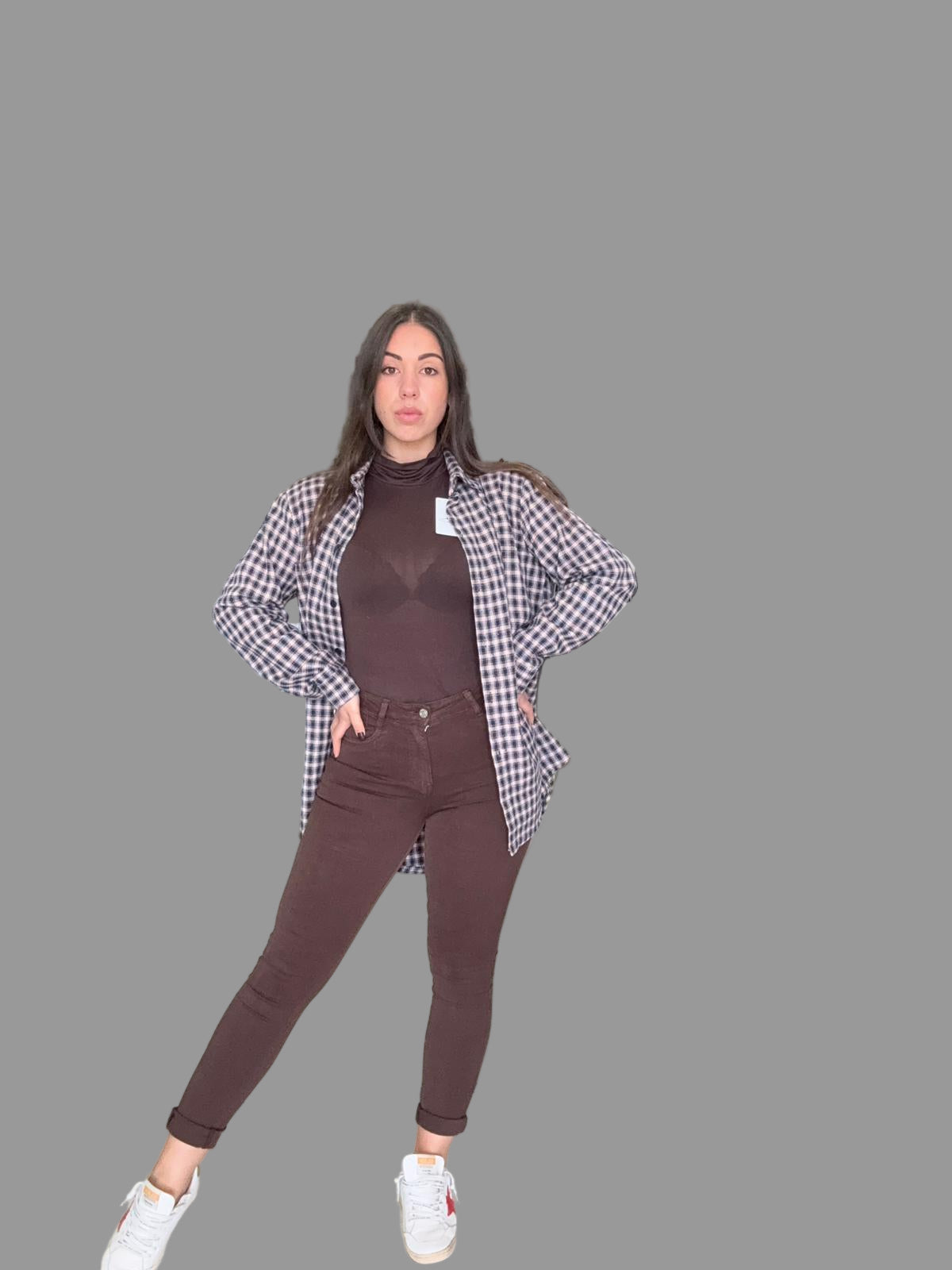 Jeans Skinny Donna – Marroni Elasticizzati