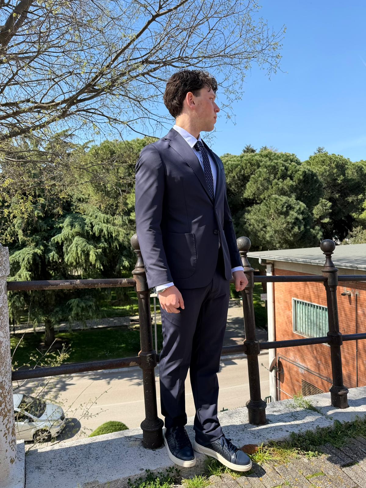 Abito Uomo in Tessuto No Stiro Modello Dante S17 Milano