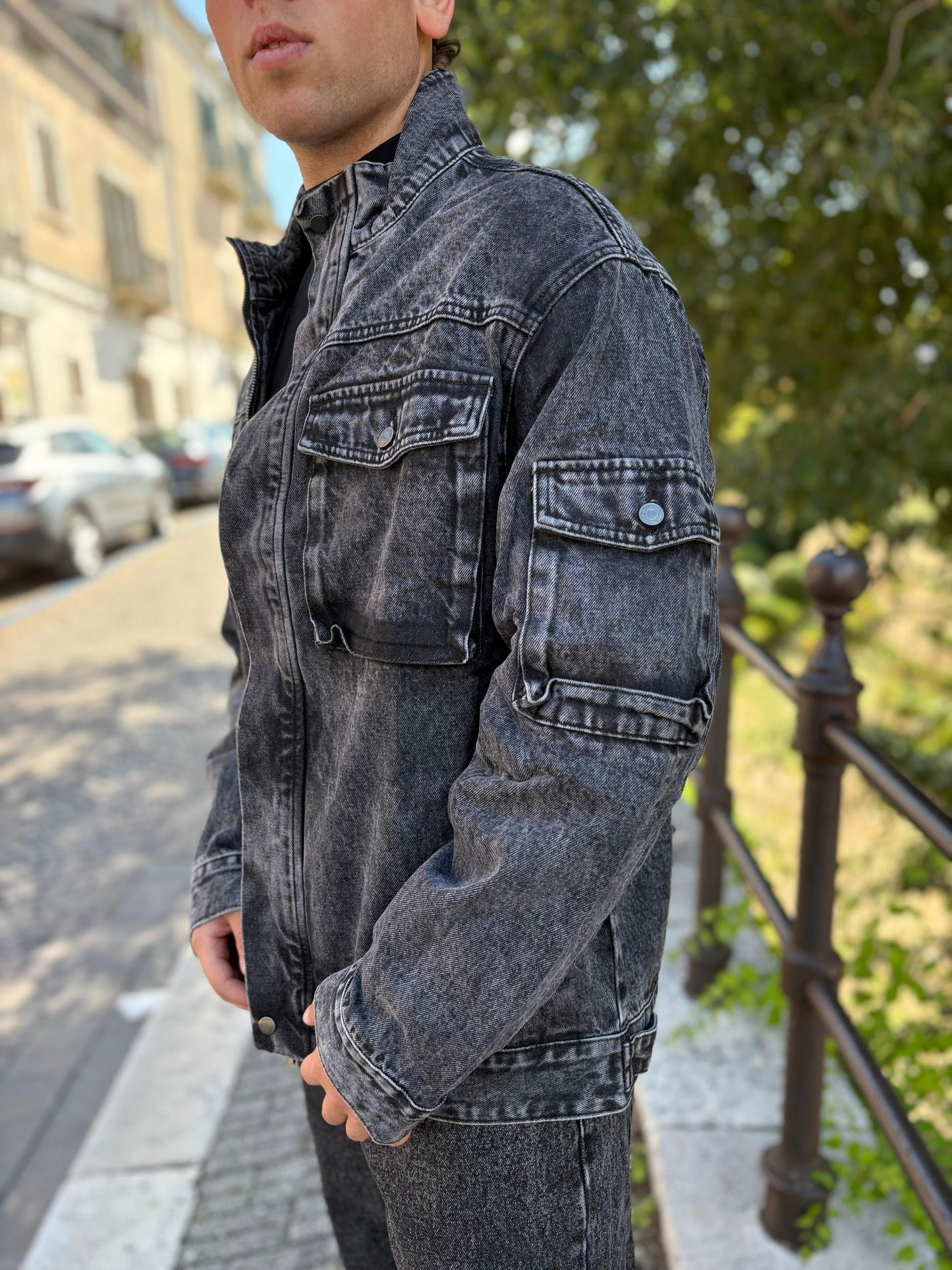 Giubbotto Uomo Jeans alla Coreana Over