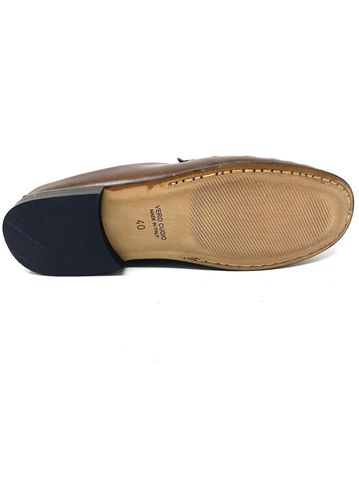 Sabot pinzato in vera pelle made in italy fondo cuoio cucito