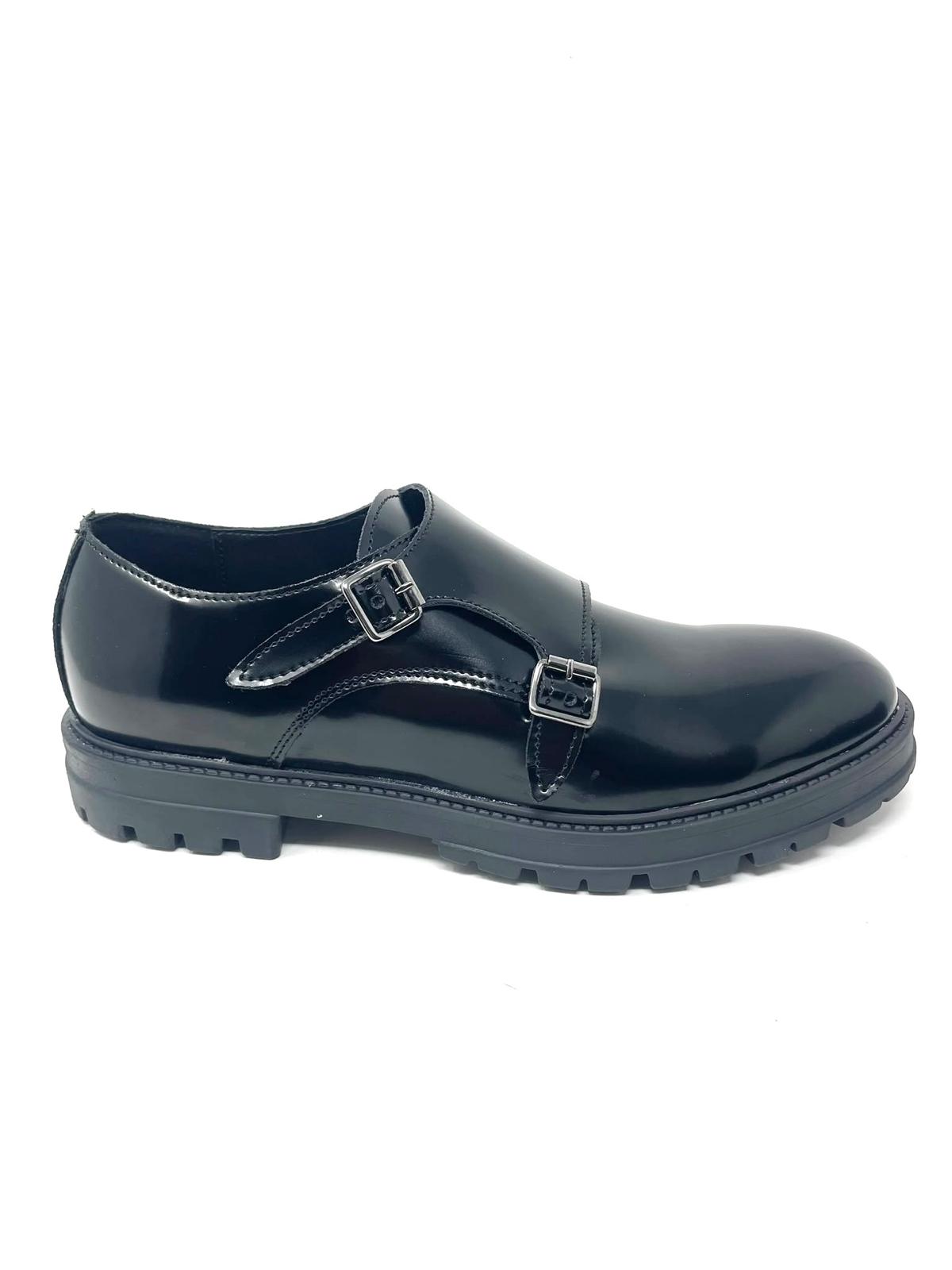Mocassino Uomo Doppia Fibbia in Pelle Abrasivata – Fondo Vibram Made in Italy