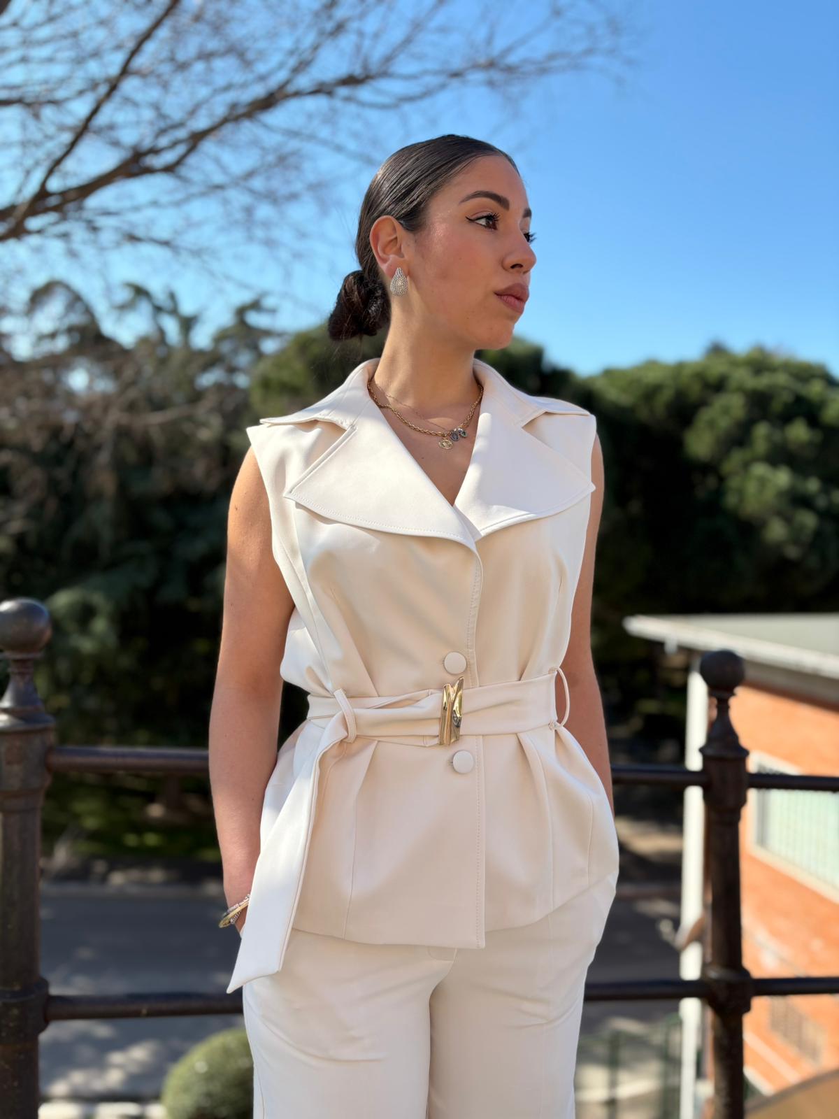 Giacca Gilet con Cintura – Donna
