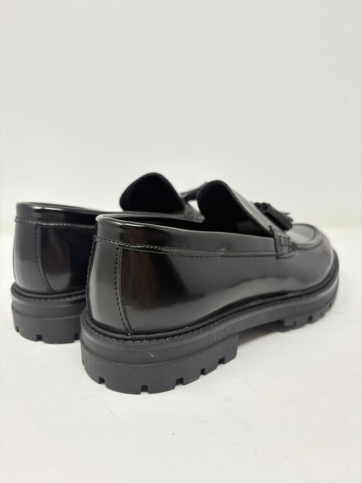 Mocassino nappine pelle abrasivata fondo gomma MADE IN ITALY