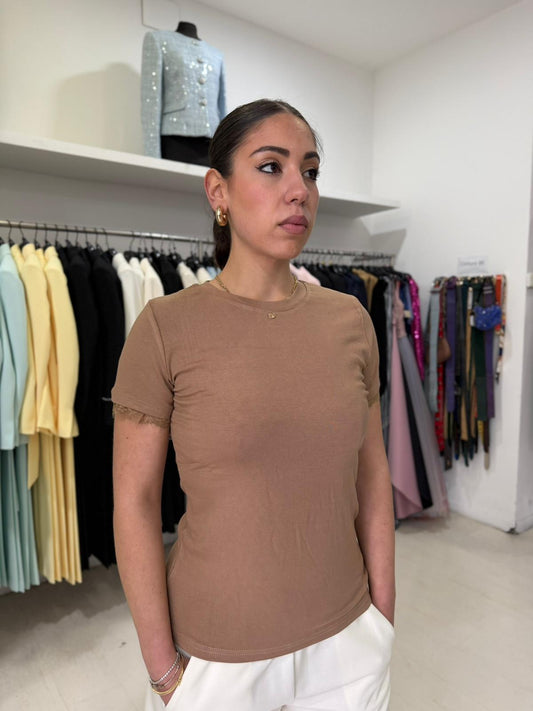 Maglia Basic con Pizzo – Donna