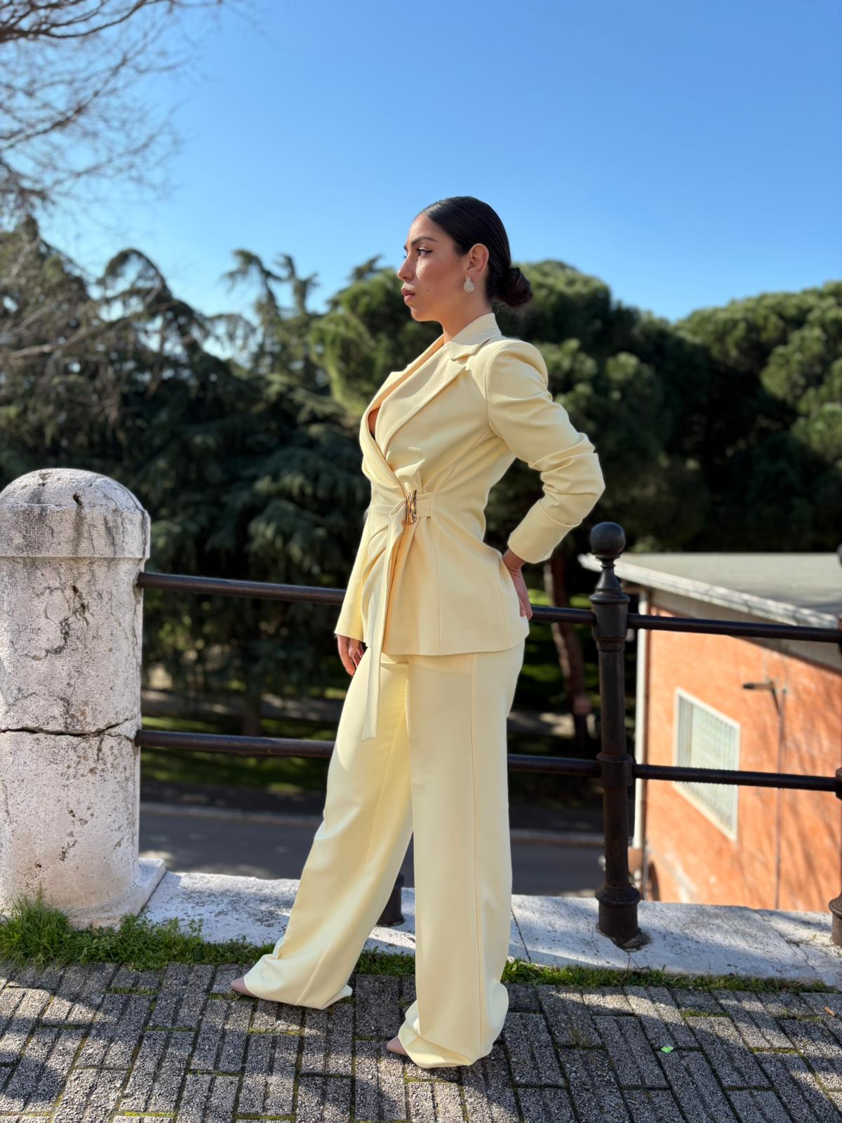 Pantalone Palazzo in Tessuto Fluido – Donna