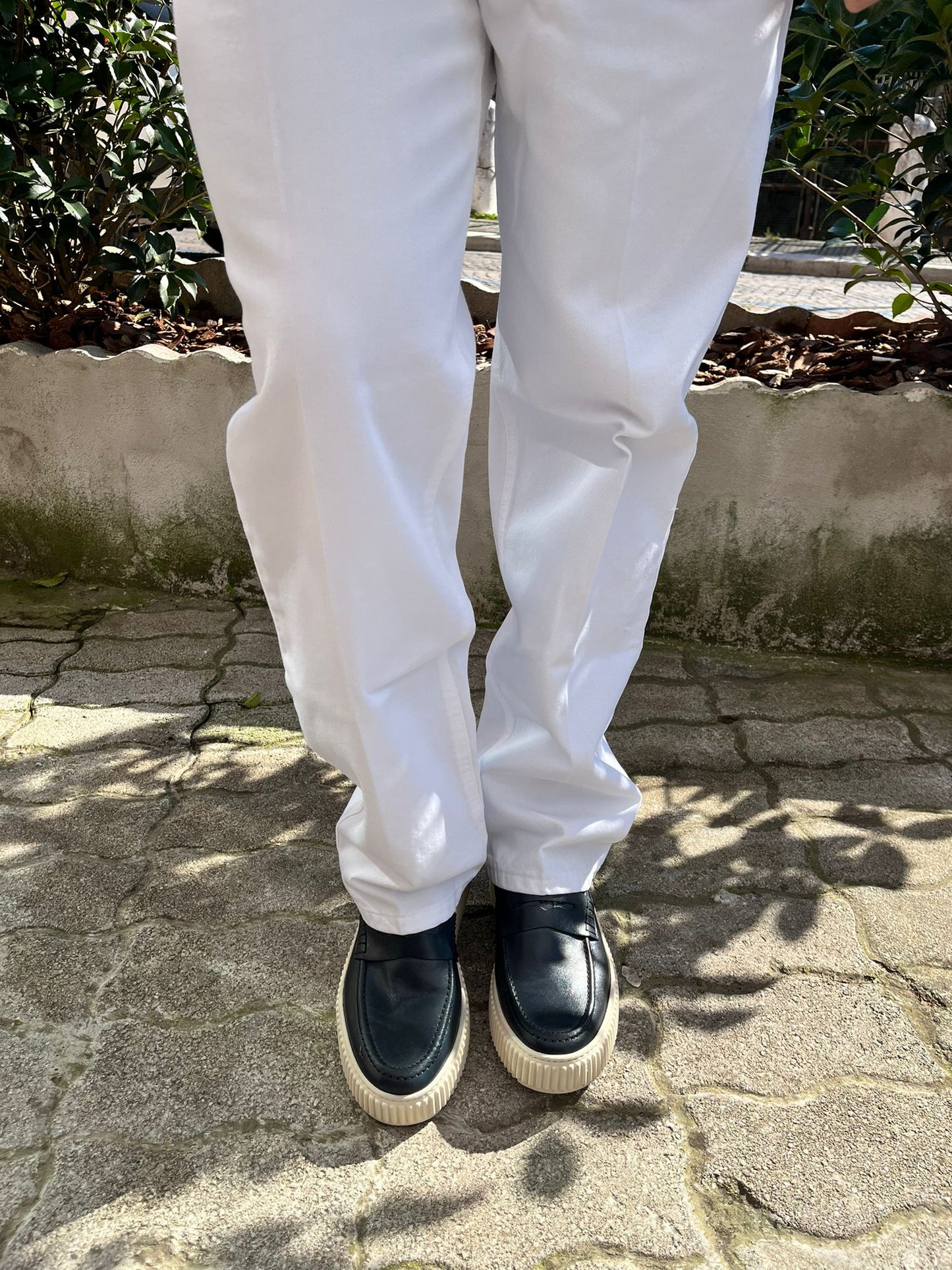 Jeans Uomo Baggie in Tessuto Jeans Colorato