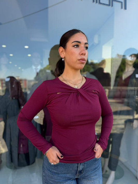 MAGLIA DONNA CON INCROCIO