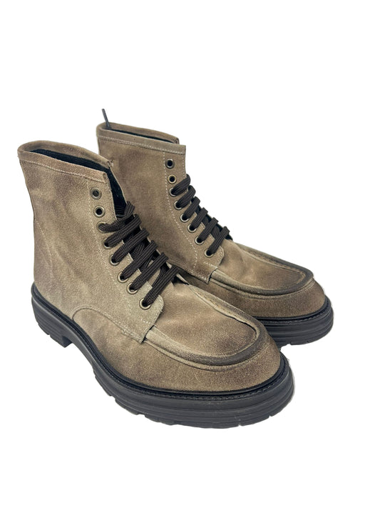 Stivaletto scarponcino pelle scamosciata made in Italy fondo vibram