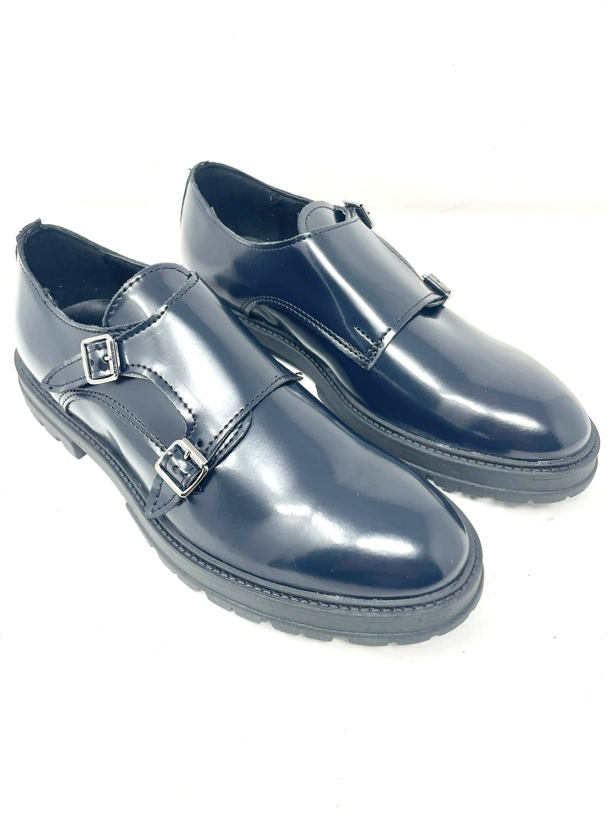 Mocassino Uomo Doppia Fibbia in Pelle Abrasivata – Fondo Vibram Made in Italy