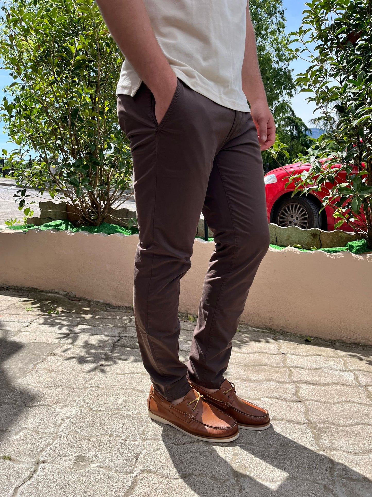 Pantalone Uomo Chinos Capri – Elasticizzato e Made in Italy