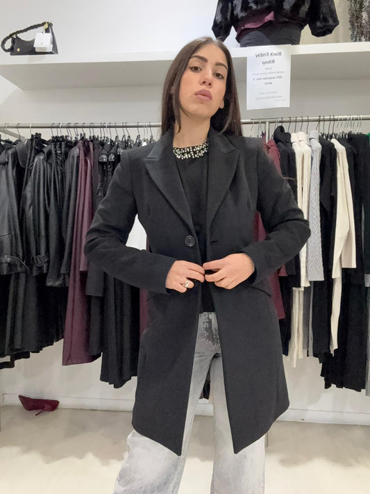 Cappottino donna Baronetto sfiancato in tessuto caldo