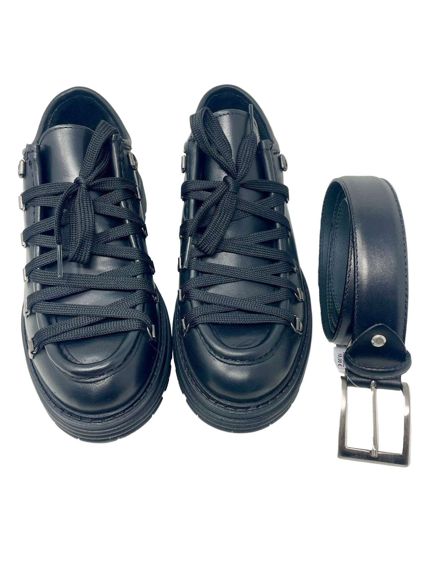 Pedula bassa in pelle di vitello fondo vibram