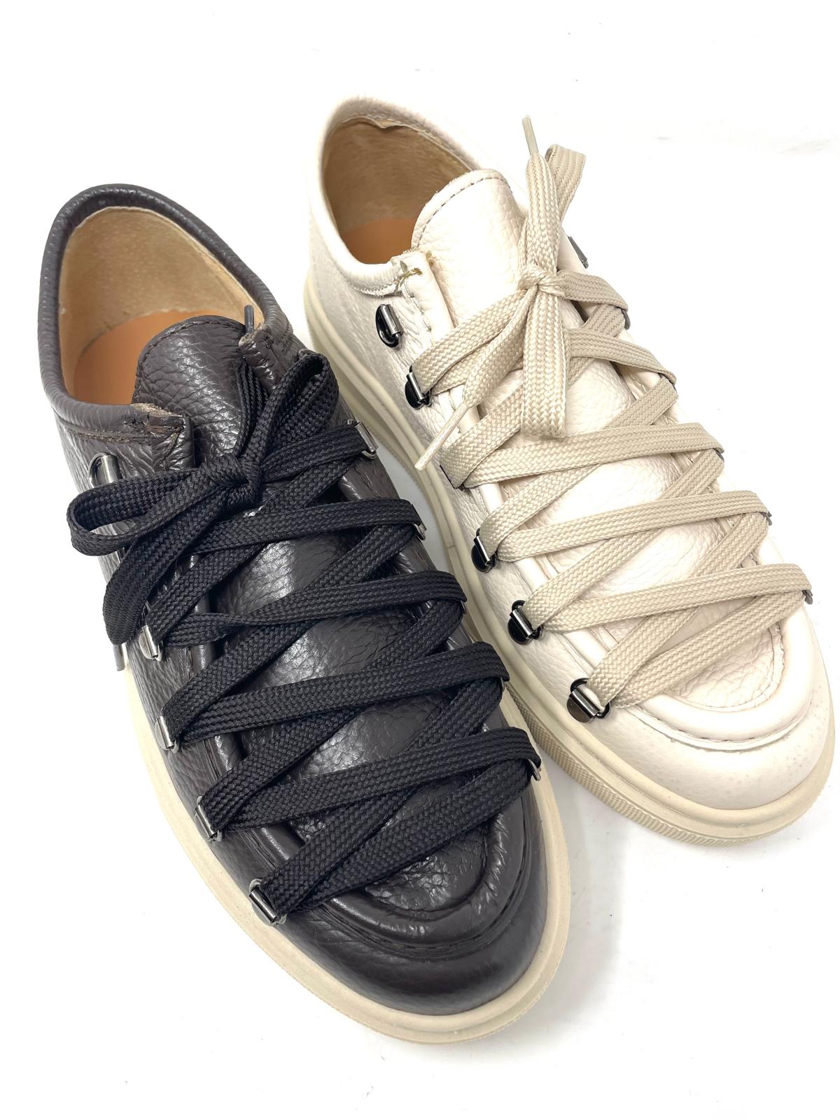 Mocassino Pedula con Ganci in Pelle Bottalata – Made in Italy – Plantare Estraibile