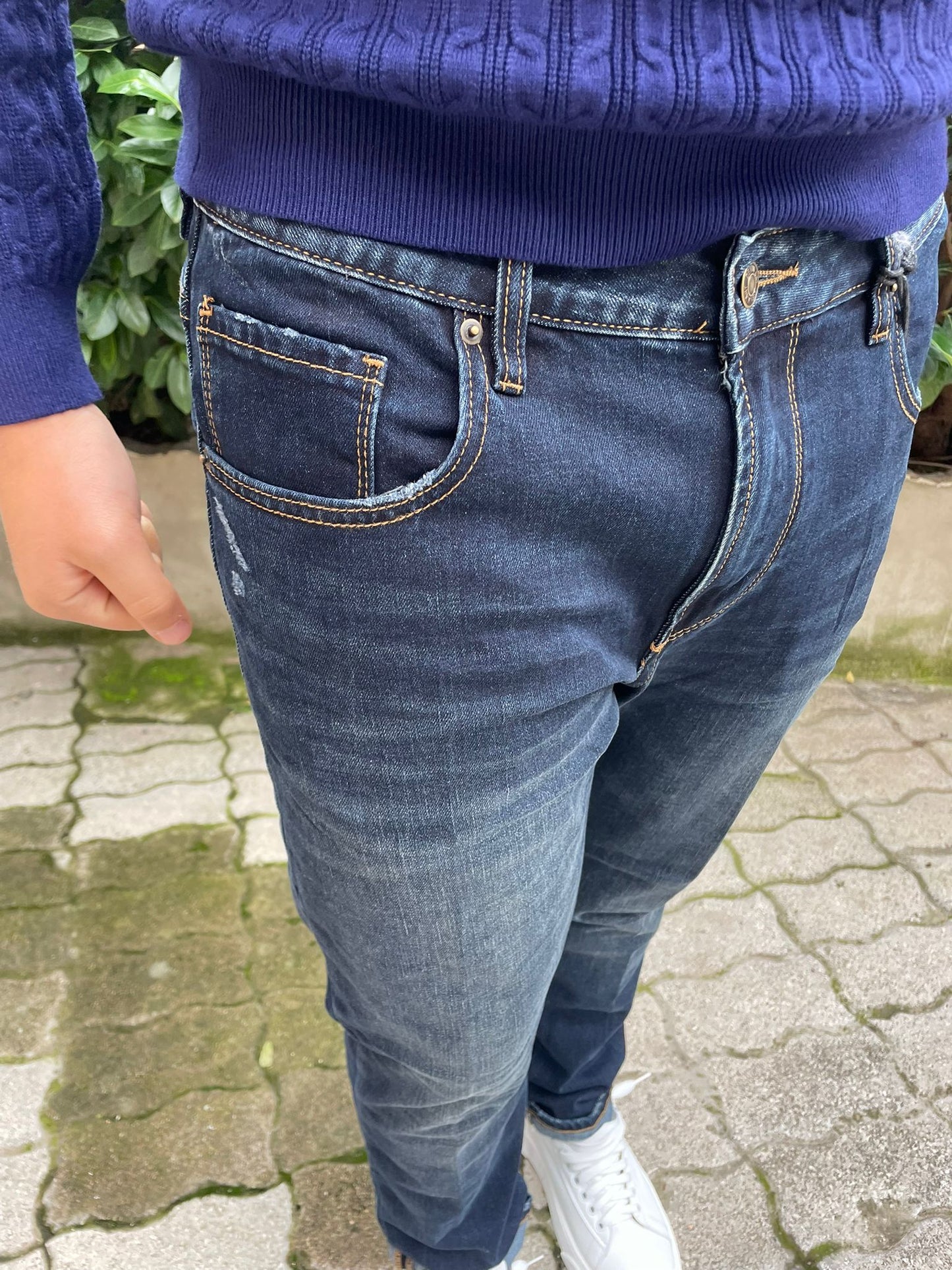jeans regular fit blu denim