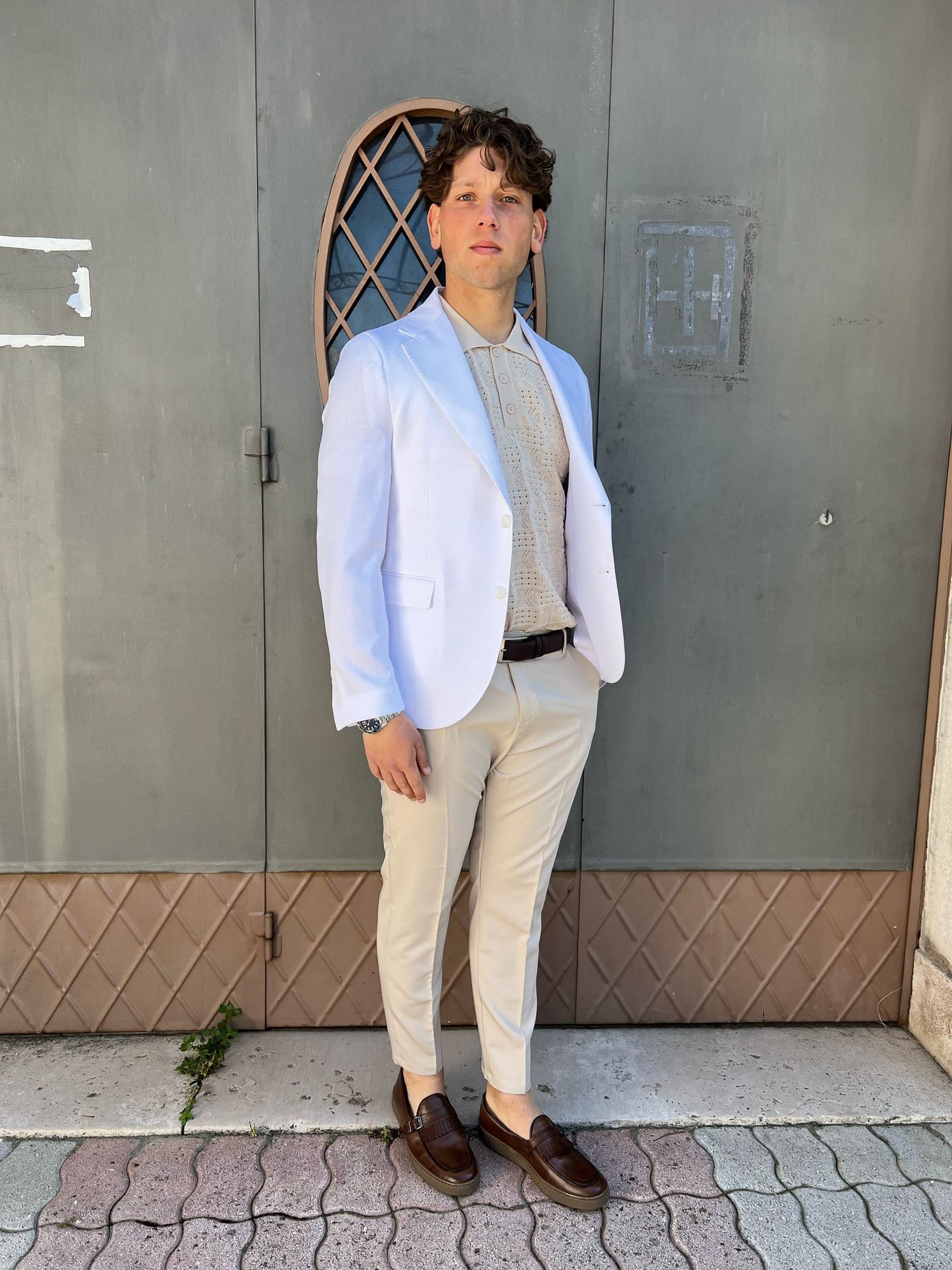 Pantalone Uomo Chinos Capri – Elasticizzato e Made in Italy