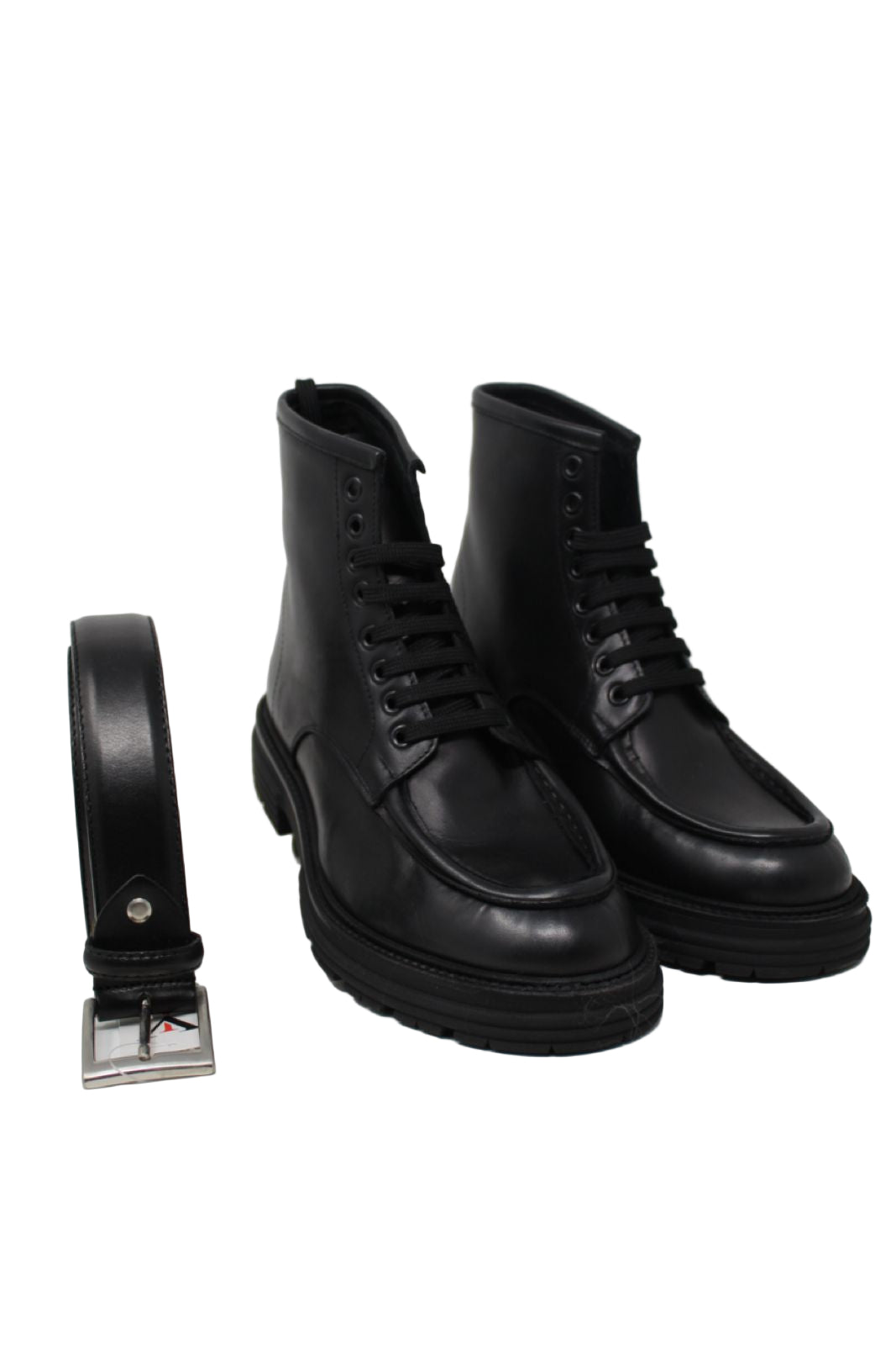 Stivaletto scarponcino vitello pelle spazzolata made in Italy fondo vibram