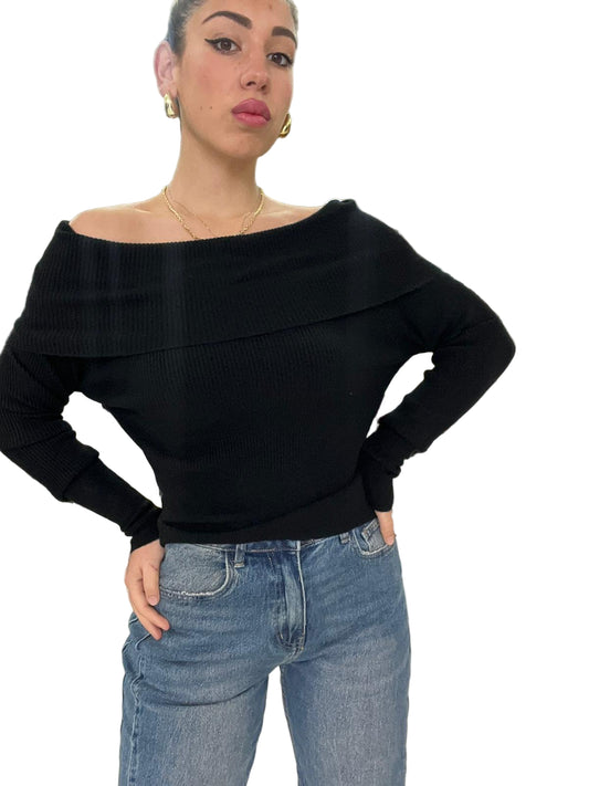 maglia costine collo shiffer