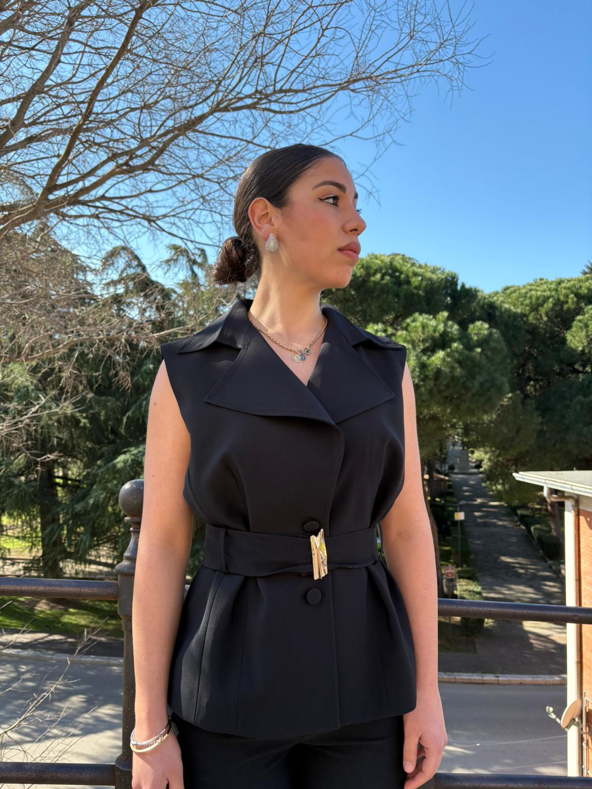 Giacca Gilet con Cintura – Donna
