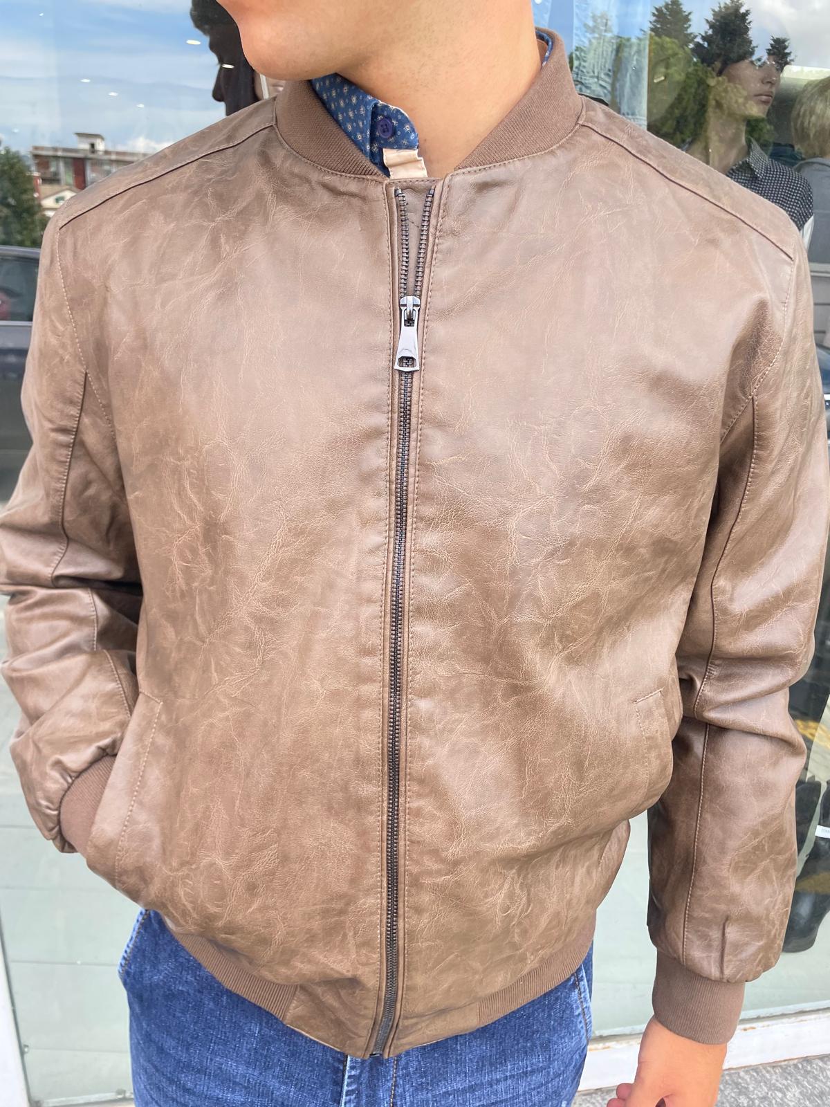 bomber ecopelle uomo