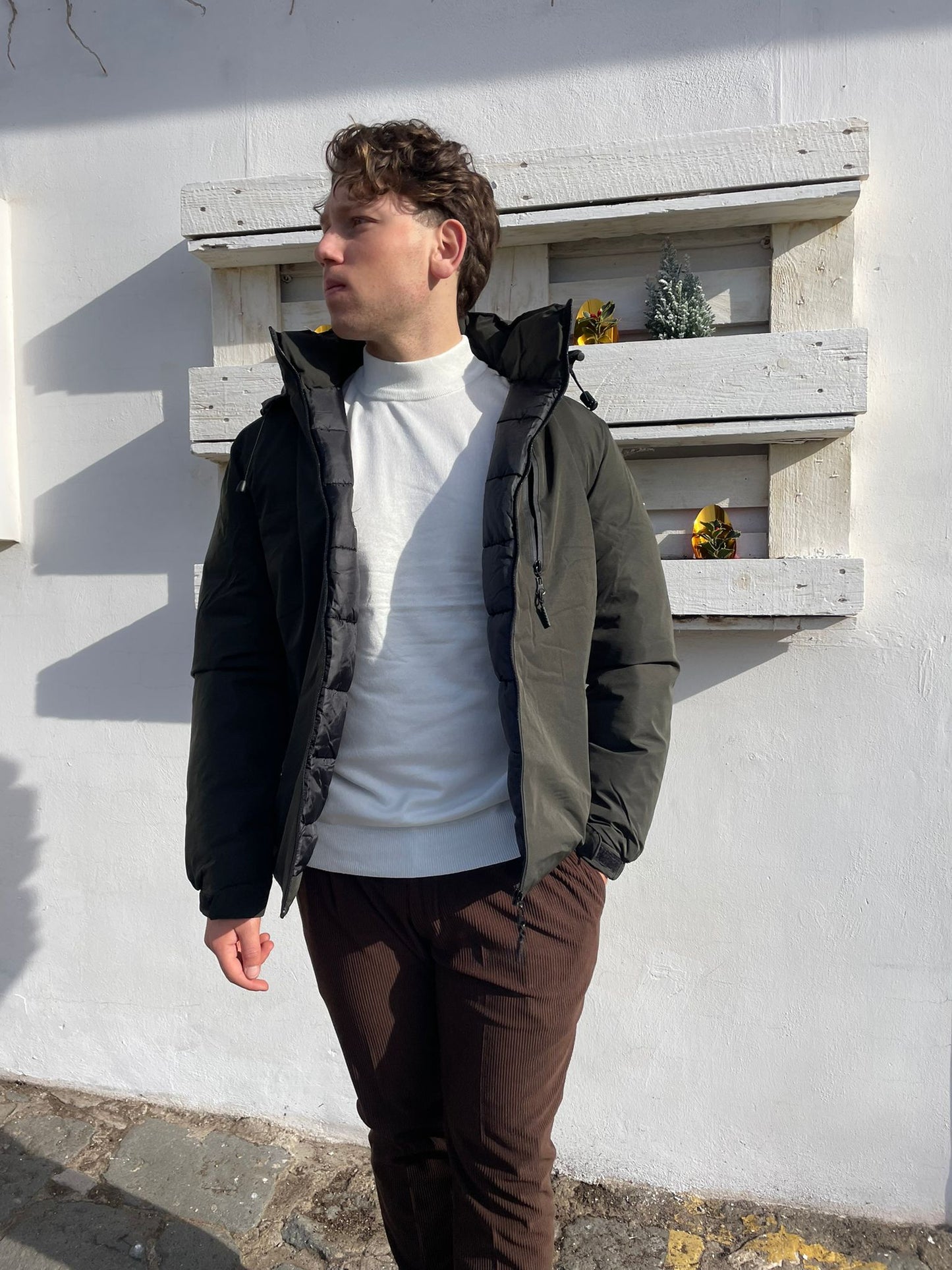 Giubbotto Uomo 3 Tasche in Tessuto Tecnico