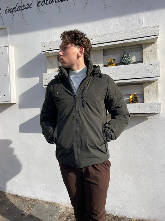 Giubbotto Uomo 3 Tasche in Tessuto Tecnico