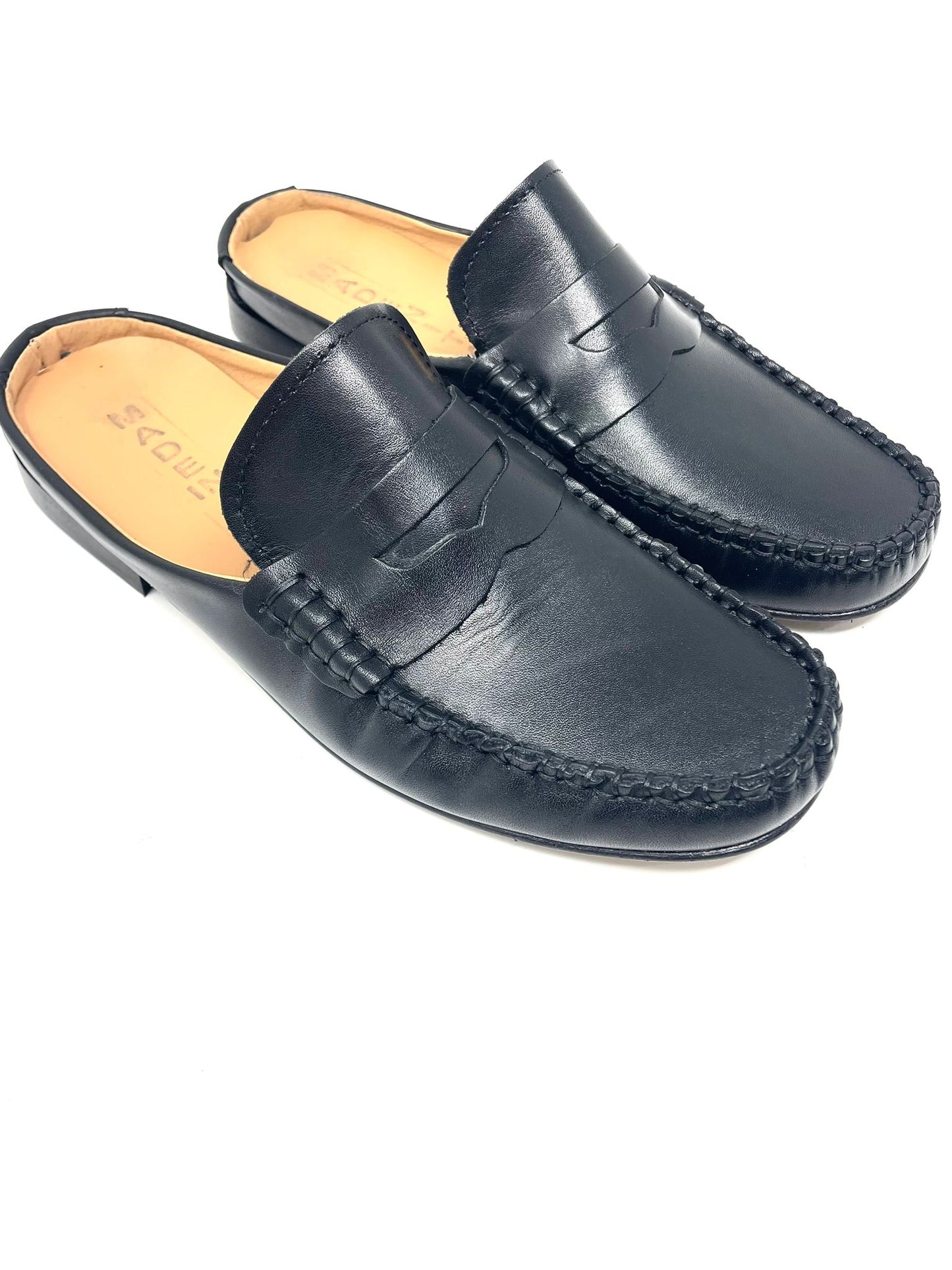 Sabot pinzato in vera pelle made in italy fondo cuoio cucito