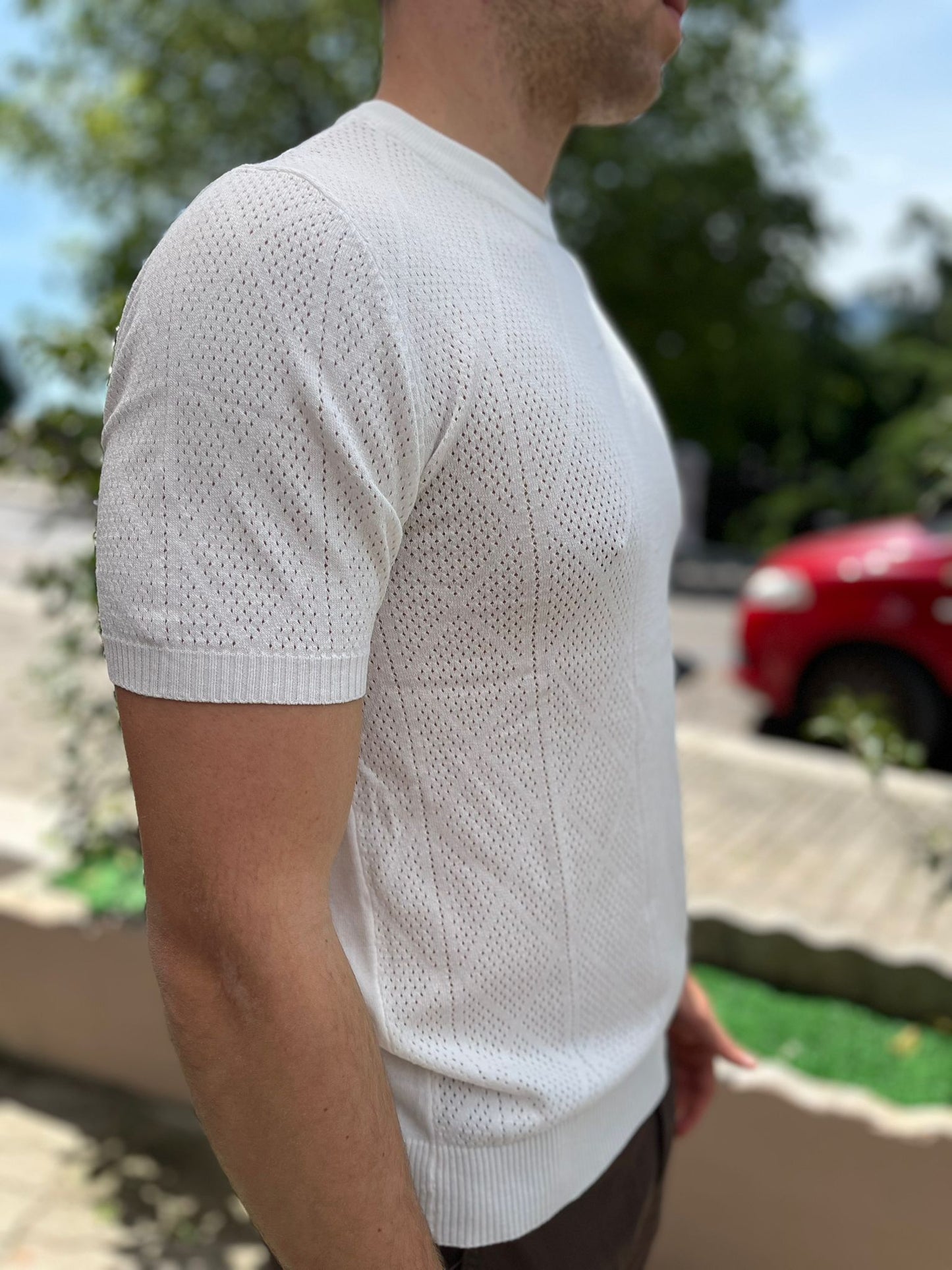 Maglia Uomo Sotto Giacca con Micro Fori