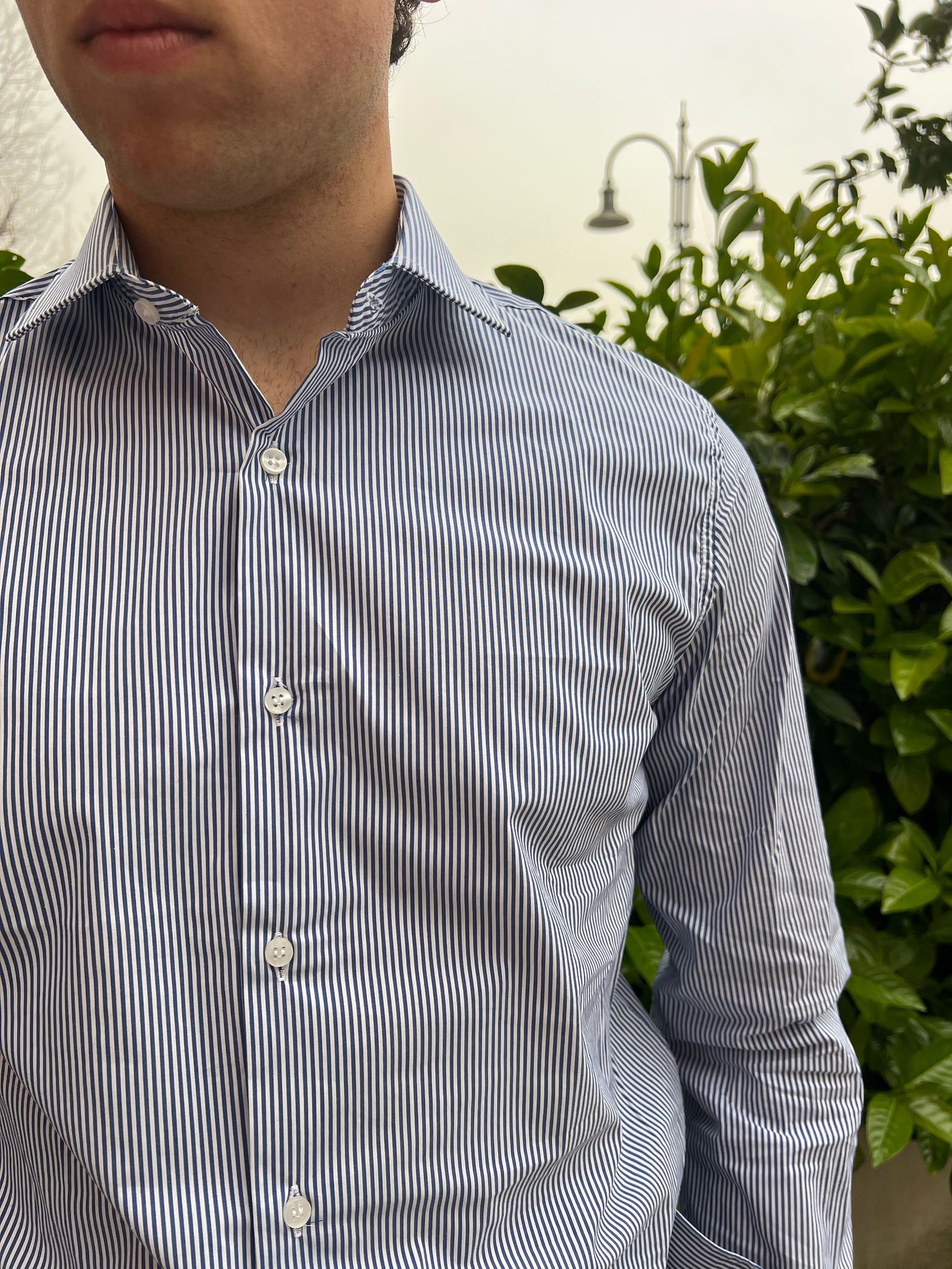Camicia uomo rigata slim made in italy