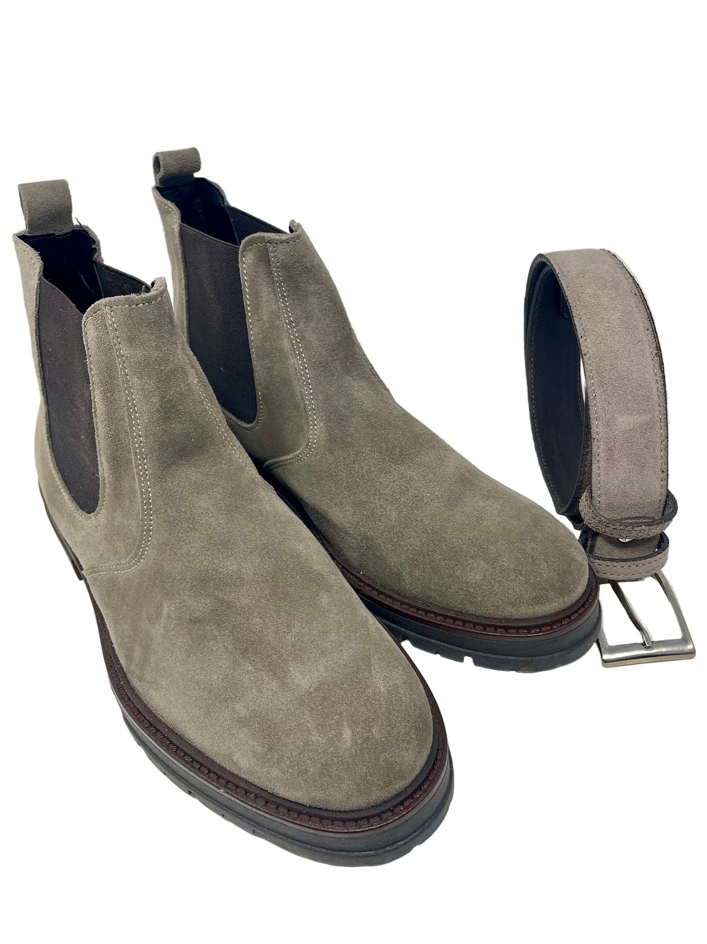 Stivaletto Beatles in Camoscio – Fondo Vibram – Vera Pelle Made in Italy