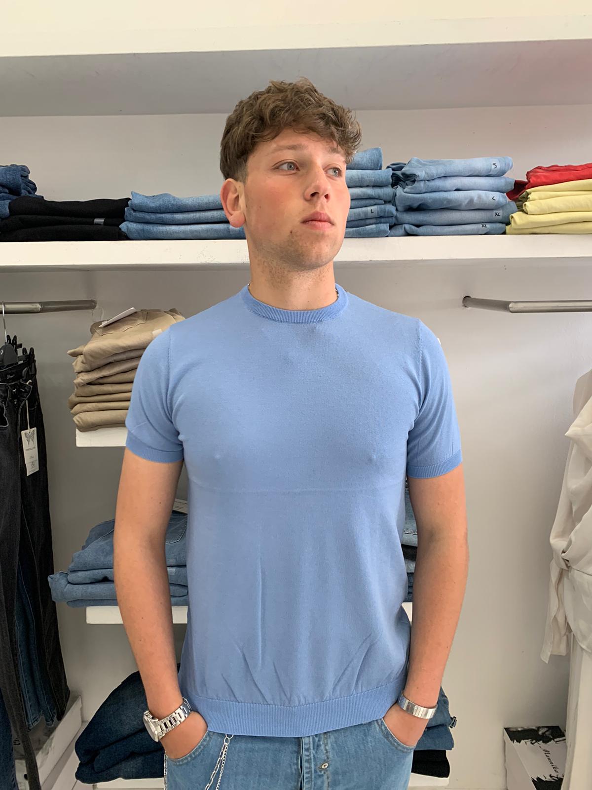 Maglia Filo Uomo Basic Elasticizzata – Mezza Manica