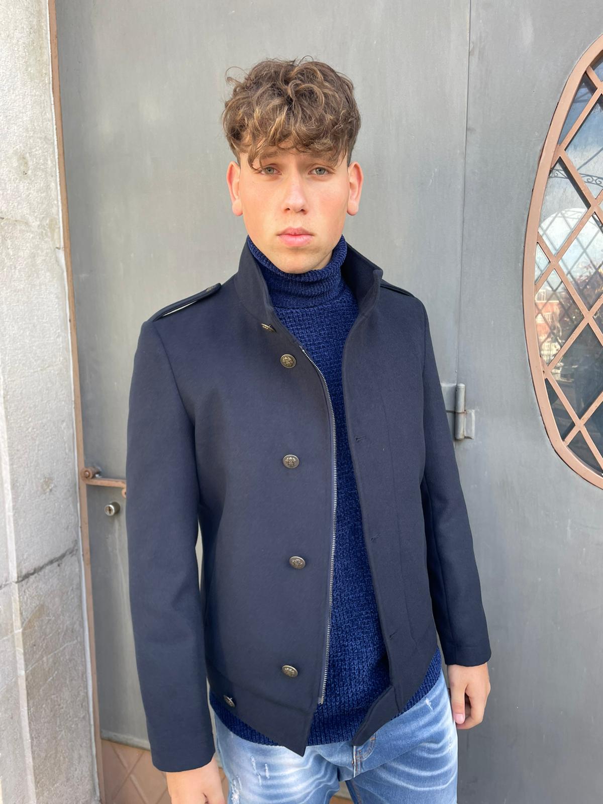 Cappottino Morf S17 Milano corto di panno bottoni brunito