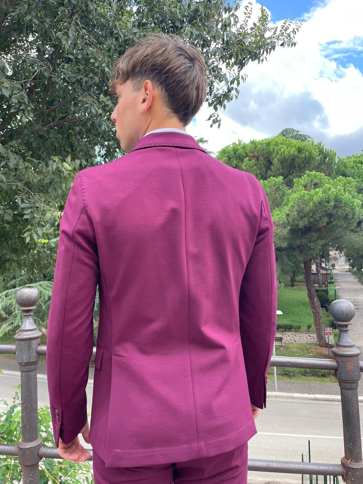 Single-breasted infinity jacket in stretch fabric S 17 Milano