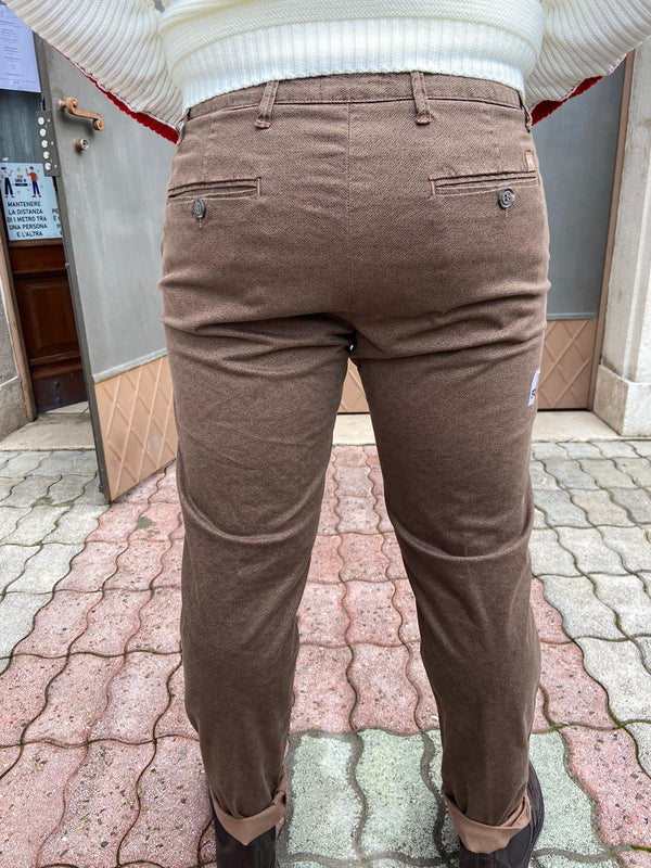 Pantalone uomo microfantasia slim fit - Bibop Fashion
