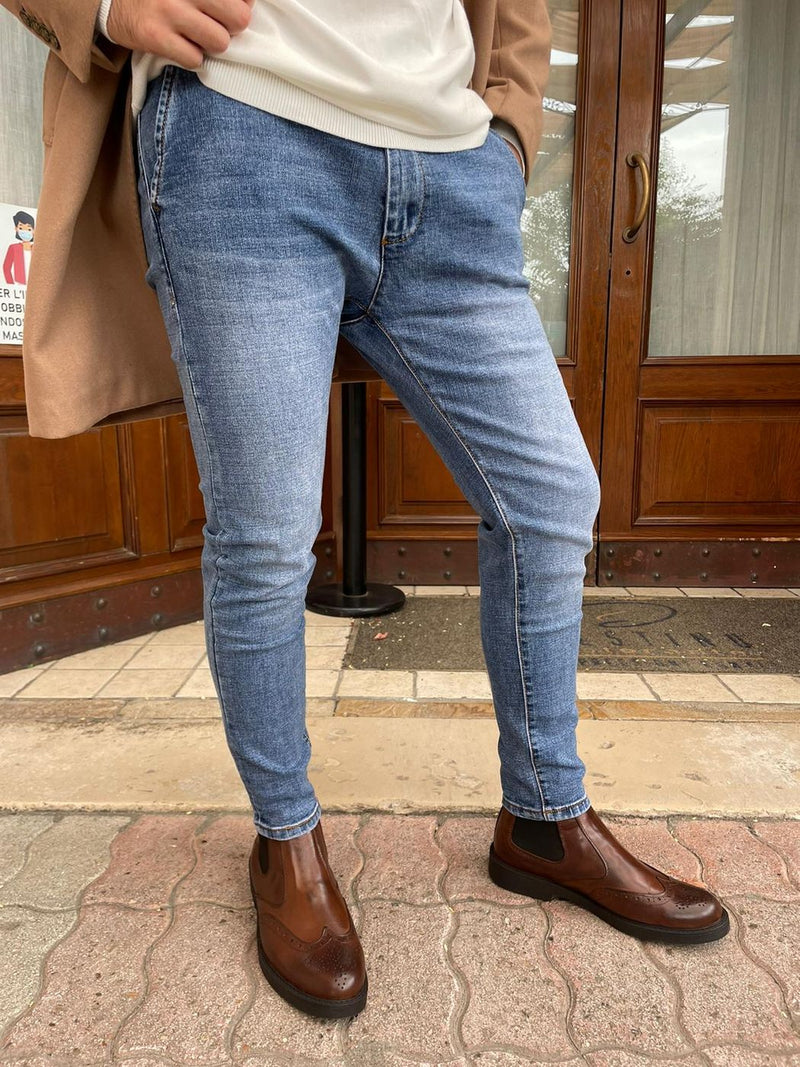 Jeans tasca america capri tessuto elasticizzato
