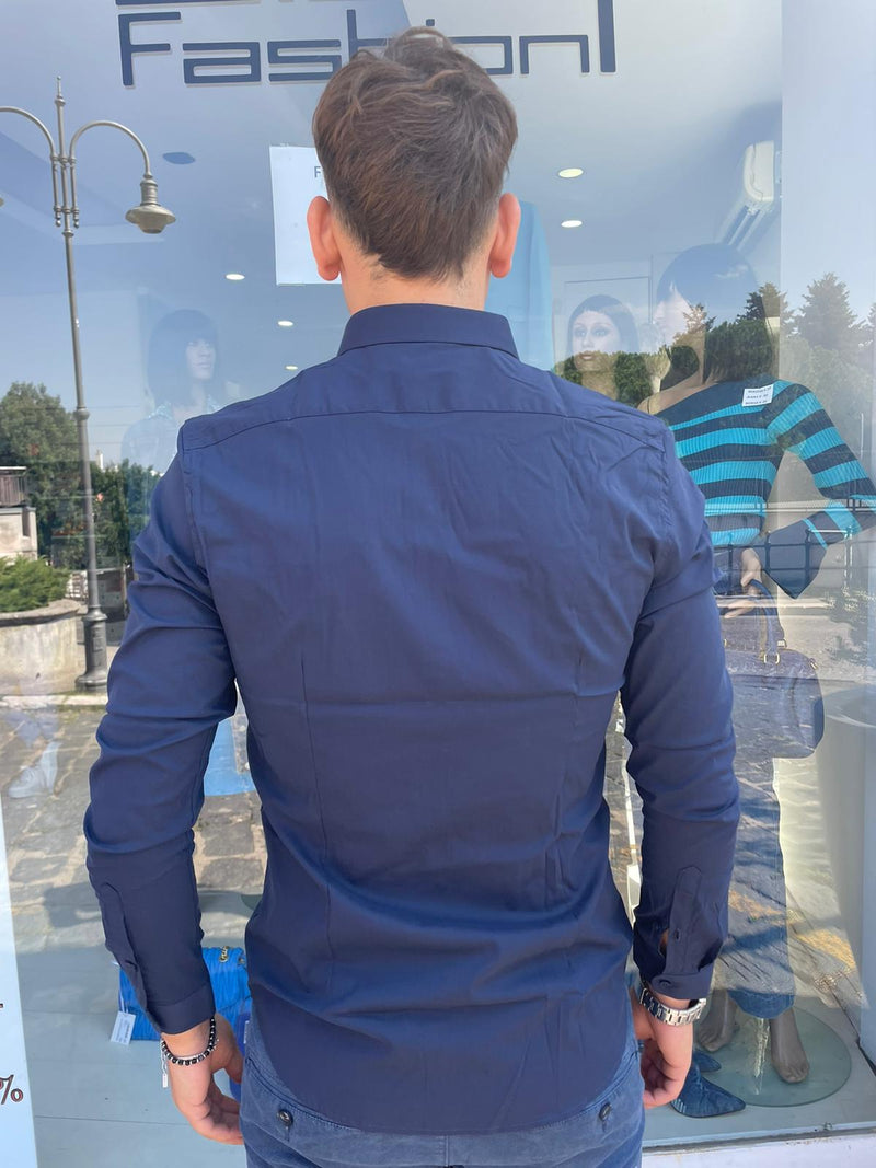 camicia uomo collo italiana slim fit regular