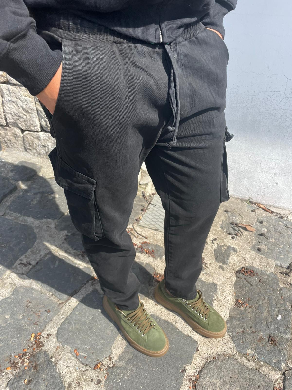 jeans con elastico cargo