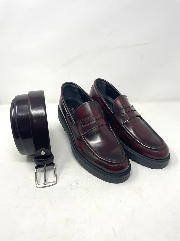 Cintura abrasivato vera pelle made in italy