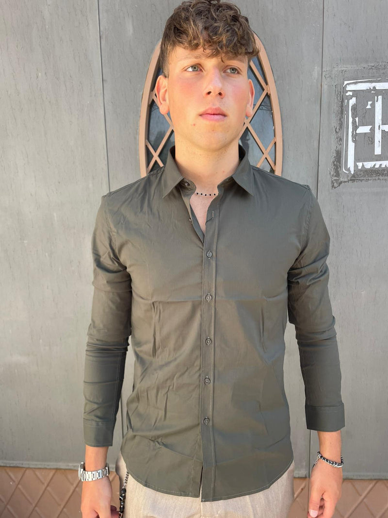 camicia uomo collo italiana slim fit regular